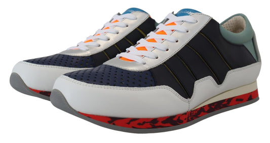 Dolce & Gabbana Mehrfarbige Sport-Sneakers aus Leder