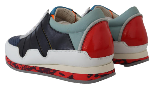 Dolce & Gabbana Mehrfarbige Sport-Sneakers aus Leder