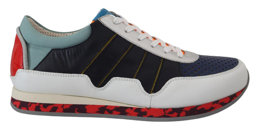 Dolce & Gabbana Mehrfarbige Sport-Sneakers aus Leder
