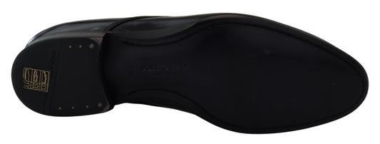 Dolce & Gabbana – Formelle Abendschuhe aus schwarzem Leder