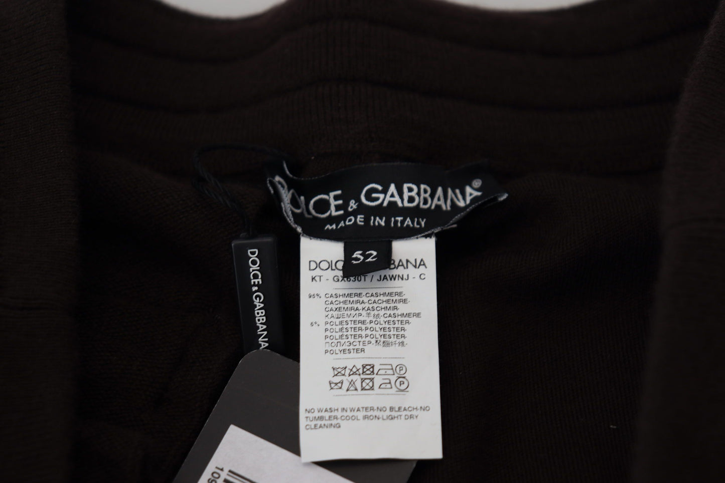 Dolce & Gabbana Braune Kaschmirhose Unterteile Kordelzughose