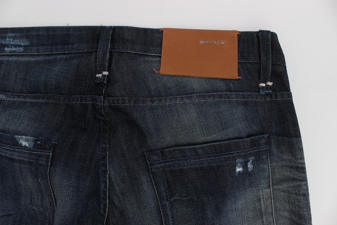 Acht Jeans in normaler Straight-Fit-Baumwolle, Blau