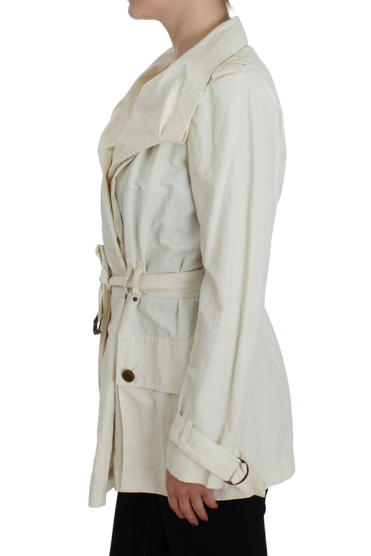 PLEIN SUD – Weiße Trenchcoat-Jacke