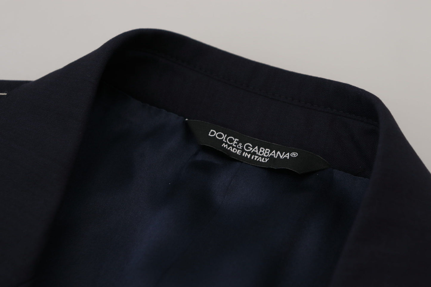 Dolce & Gabbana – Einreihiger Blazer aus blauer Wolle
