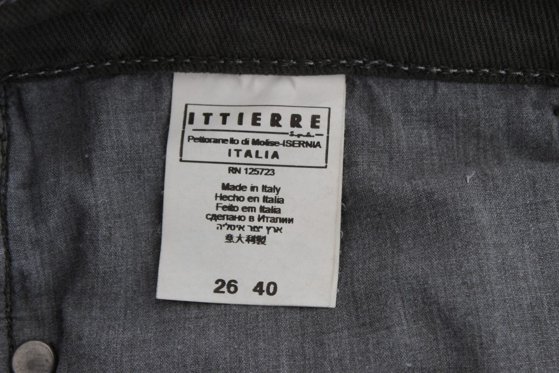 Costume National – Grüne Slim-Fit-Jeans aus Baumwollmischung