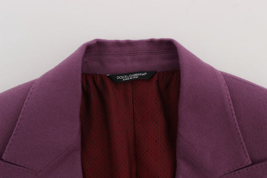 Dolce & Gabbana – Lilafarbene Slim-Fit-Blazerjacke aus Kaschmir