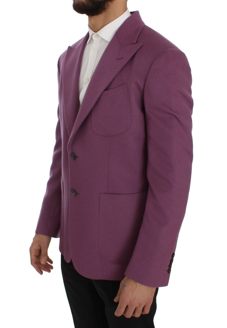 Dolce & Gabbana – Lilafarbene Slim-Fit-Blazerjacke aus Kaschmir