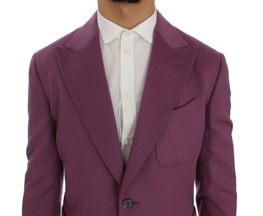Dolce & Gabbana – Lilafarbene Slim-Fit-Blazerjacke aus Kaschmir