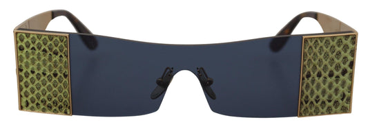 نظارات شمسية دولتشي آند غابانا مستطيلة الشكل باللون الذهبي المعدني DG2263