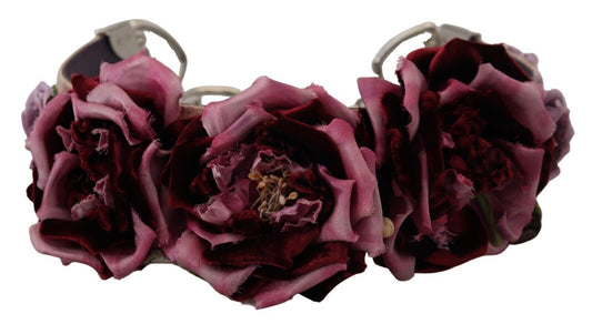 Dolce & Gabbana – Schultergurt aus Metall mit mehrfarbigen Blumenapplikationen