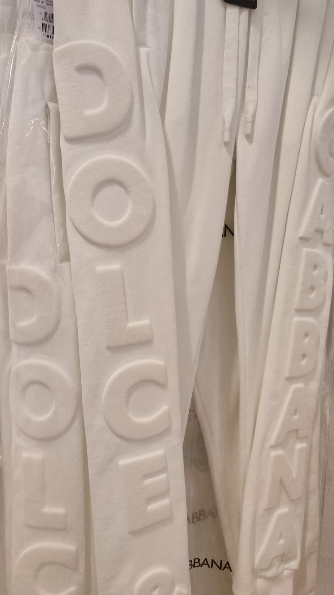 Dolce & Gabbana – Weiße Jogginghose aus Baumwolle mit Sportlogo