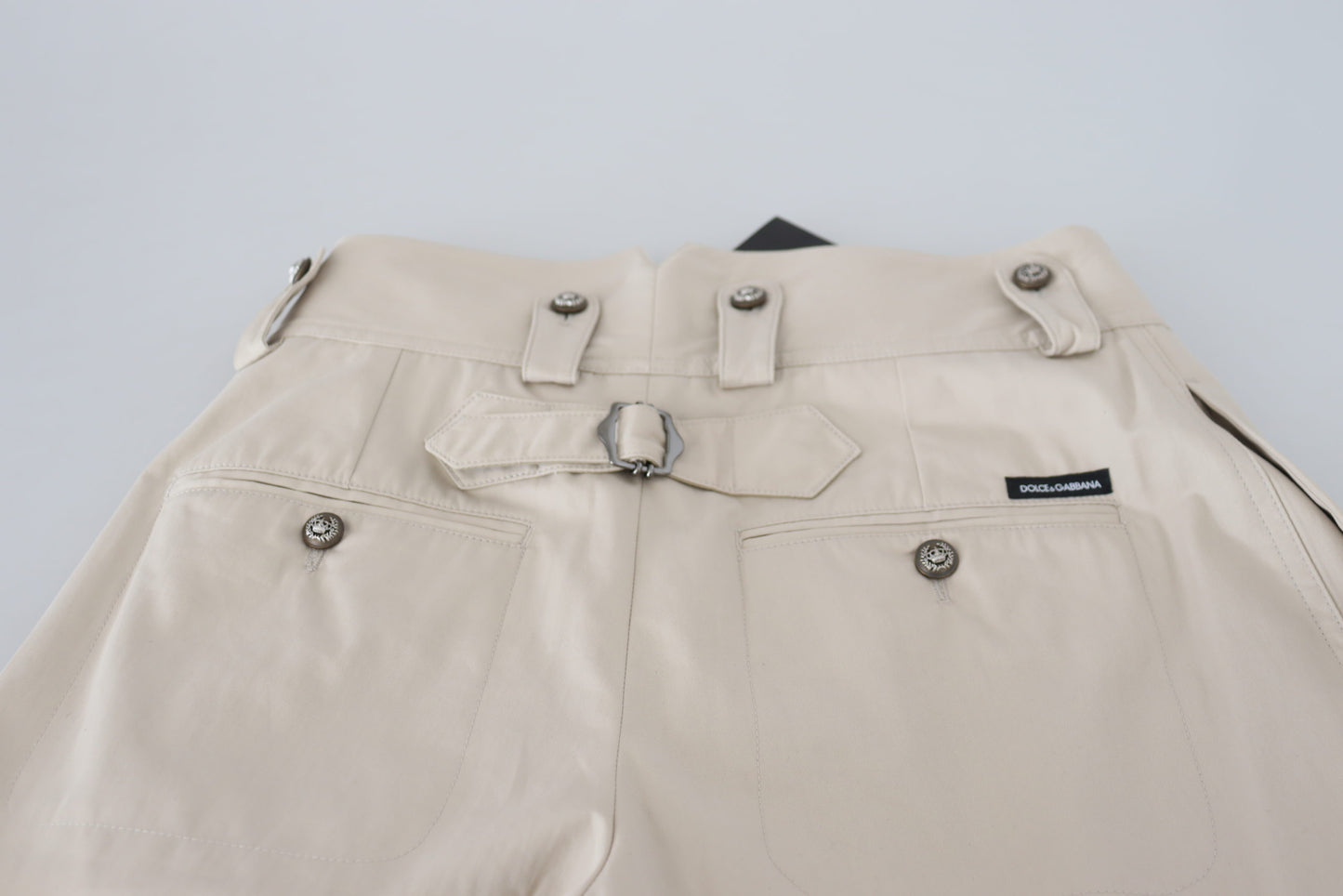 Dolce & Gabbana Beige High Waist Damenhose