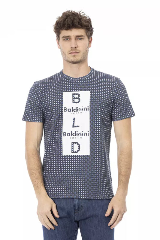 Baldinini Trend Graues Herren-T-Shirt aus Baumwolle