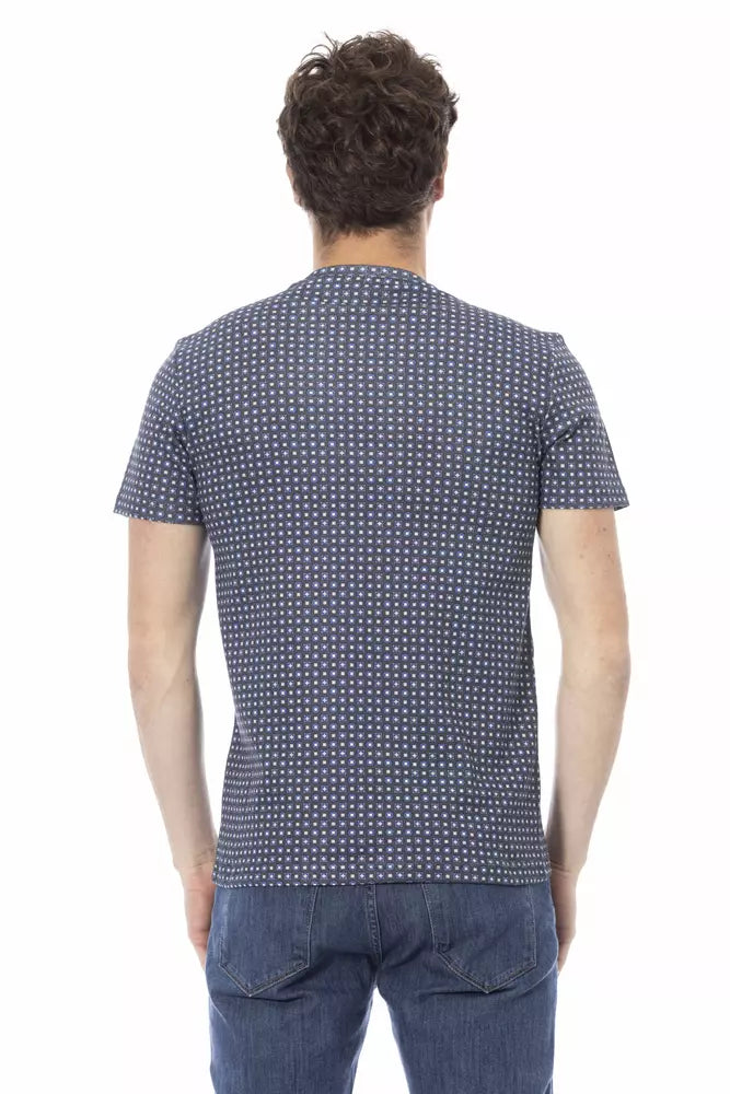 Baldinini Trend Graues Herren-T-Shirt aus Baumwolle