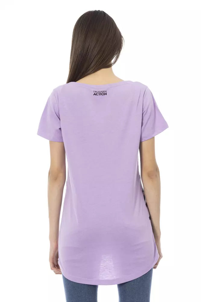 Trussardi Action Lila Baumwolle Damen T-Shirt