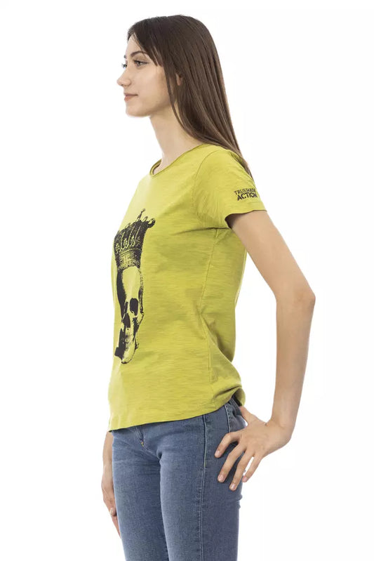 Trussardi Action Grünes Baumwoll-T-Shirt für Damen