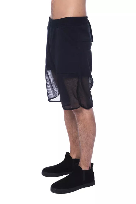 Nicolo Tonetto Schwarze Polyester-Herrenshorts