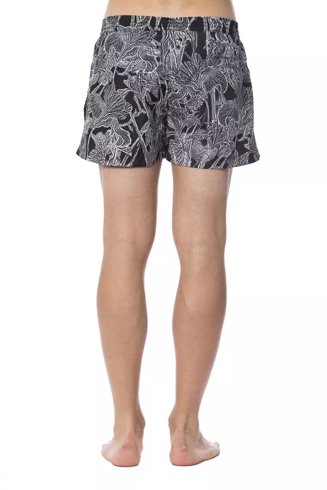 Roberto Cavalli Sport Schwarzer Polyester-Badeanzug für Herren