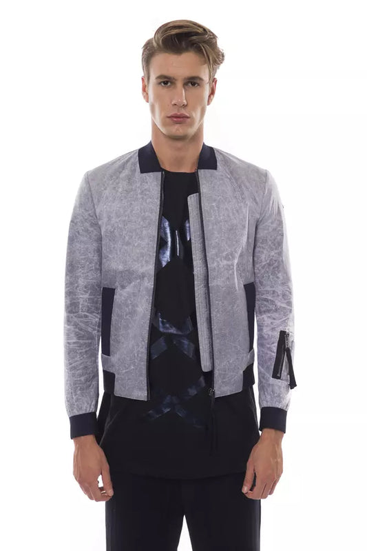 Nicolo Tonetto Graue Herren-Bomberjacke aus Polyester