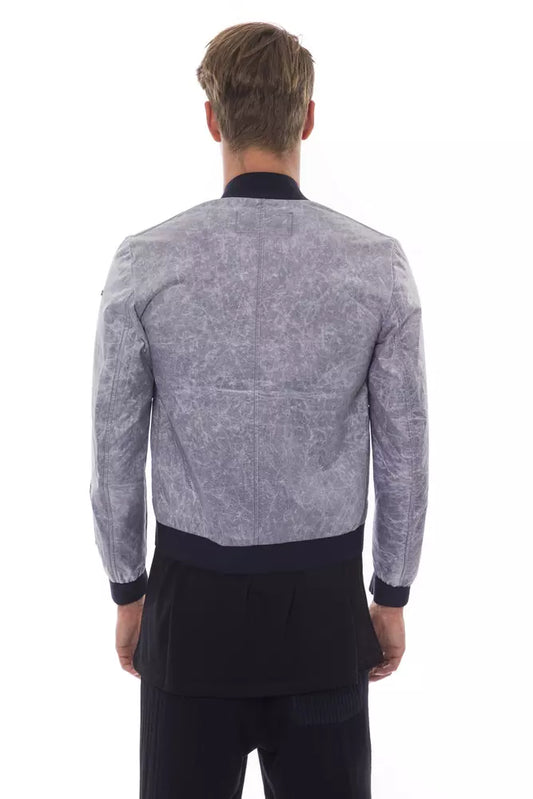 Nicolo Tonetto Graue Herren-Bomberjacke aus Polyester