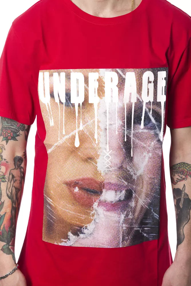 تي شيرت رجالي قطني أحمر من نيكولو تونيتو