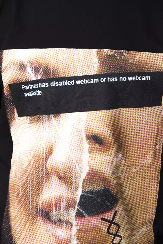 Nicolo Tonetto Schwarzes Herren-T-Shirt aus Baumwolle