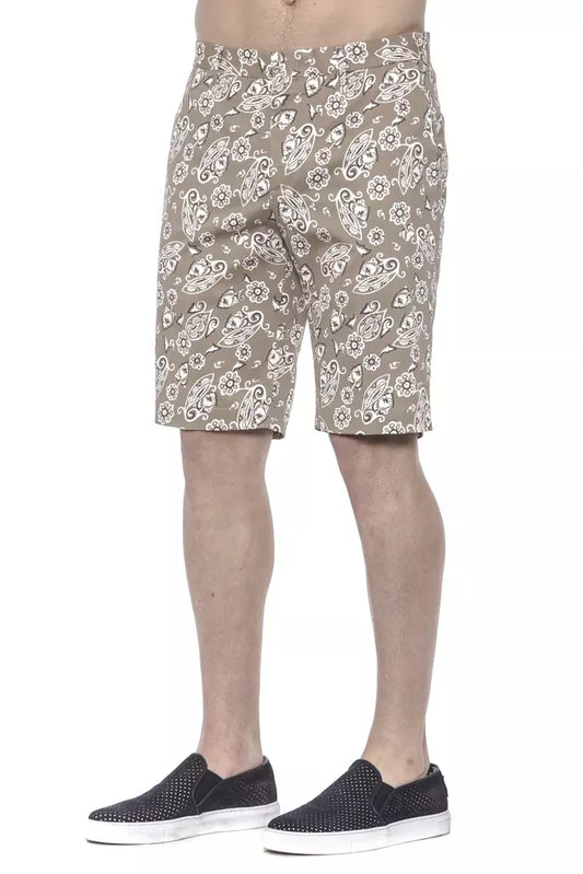 PT Torino Beige Herren-Bermudashorts aus Baumwolle