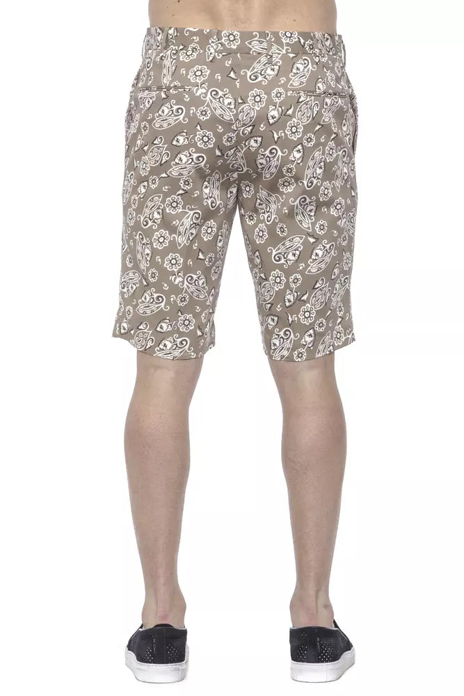 PT Torino Beige Herren-Bermudashorts aus Baumwolle