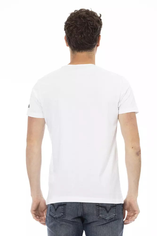 Trussardi Action Herren-T-Shirt aus weißer Baumwolle