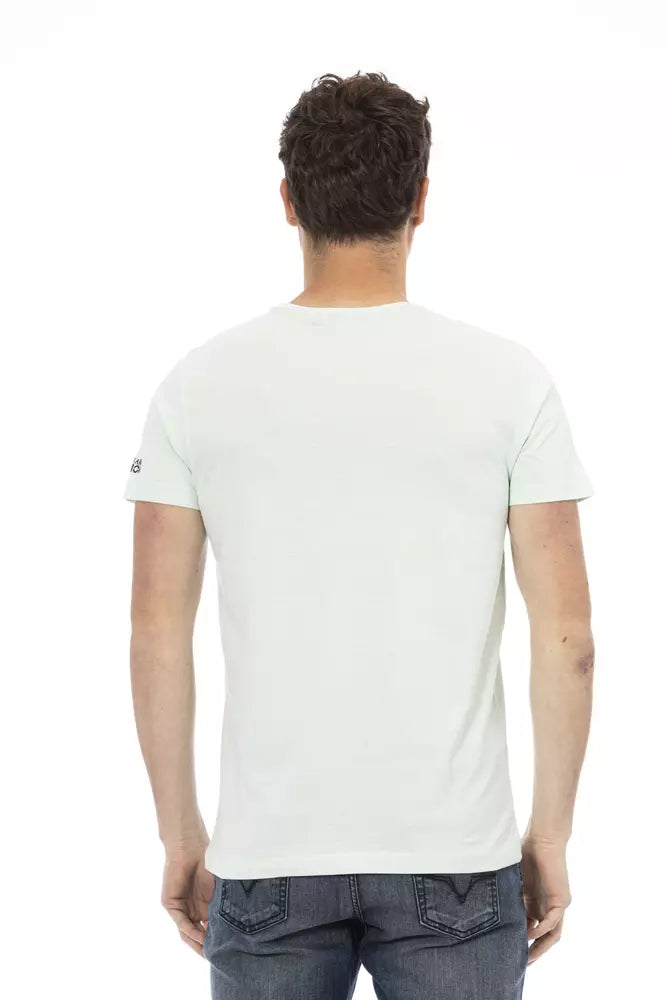 Trussardi Action Hellblaues Herren-T-Shirt aus Baumwolle