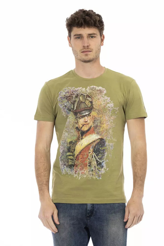 Trussardi Action Grünes Baumwoll-T-Shirt für Herren