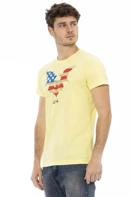 Trussardi Action Yellow Cotton Men's T-Shirt