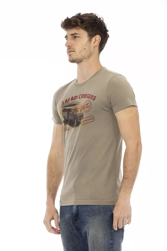 Trussardi Action Grünes Baumwoll-Herren-T-Shirt