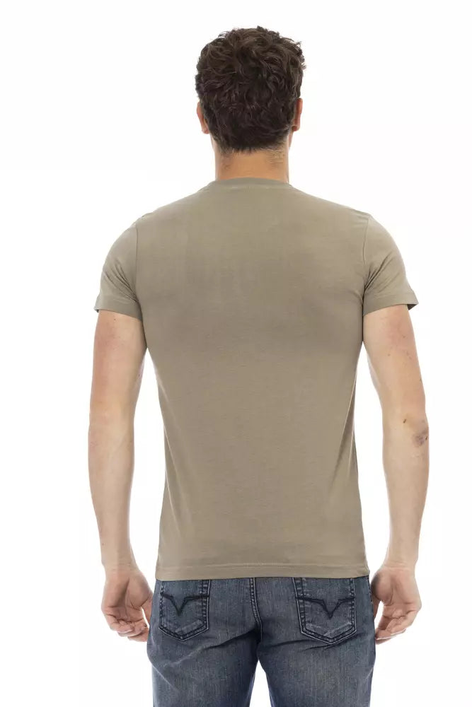 Trussardi Action Grünes Baumwoll-Herren-T-Shirt