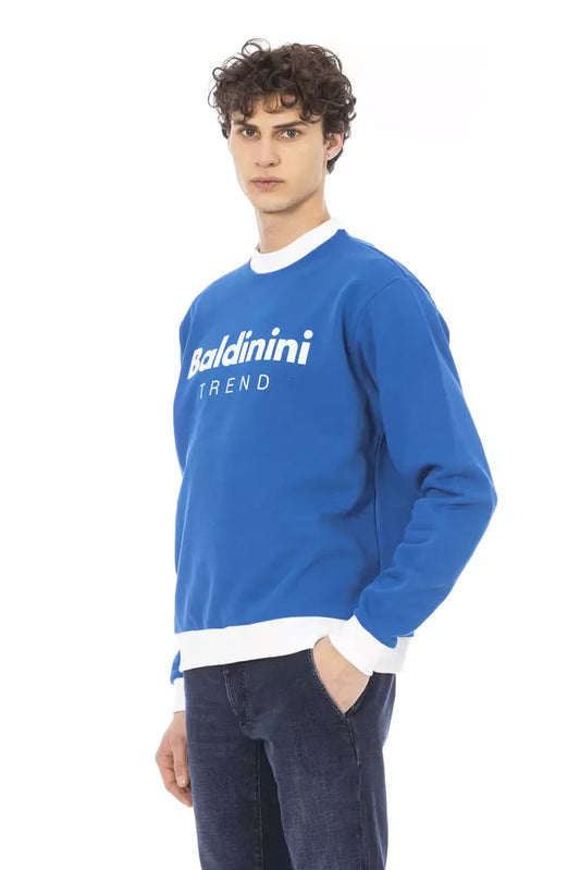 Baldinini Trend Blauer Baumwollpullover für Herren