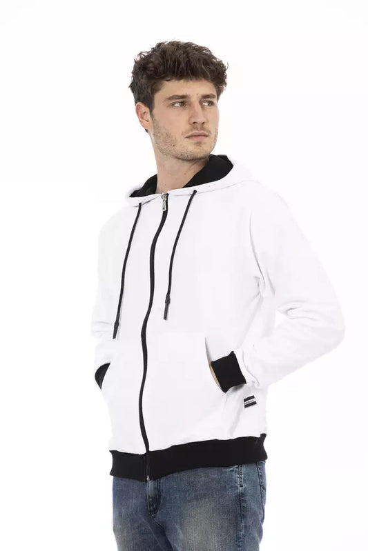 Baldinini Trend Herren-Hoodie aus weißer Baumwolle