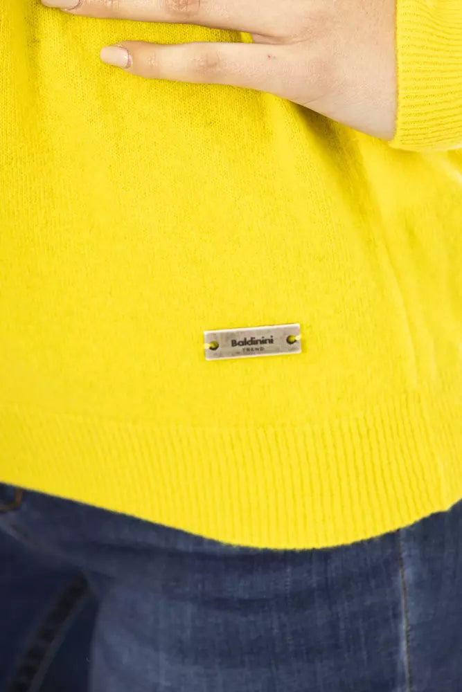 Baldinini Trend Gelber Kaschmir Damen Pullover