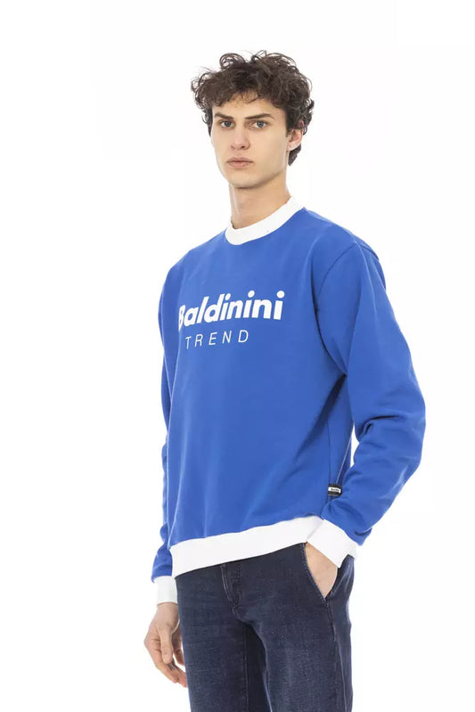 Baldinini Trend Blauer Baumwollpullover für Herren