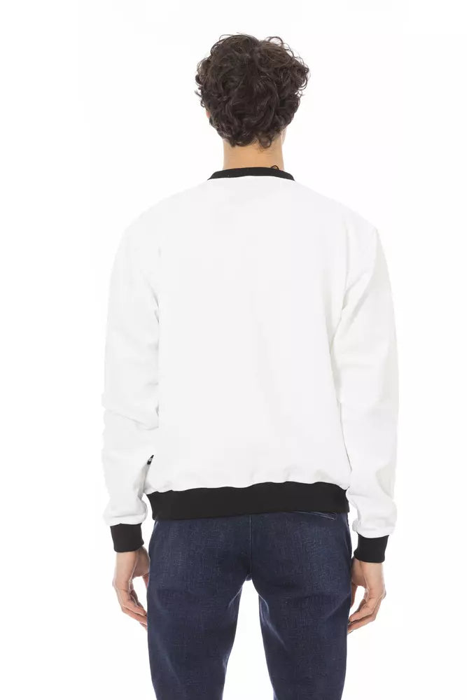 Baldinini Trend Herren-Hoodie aus weißer Baumwolle
