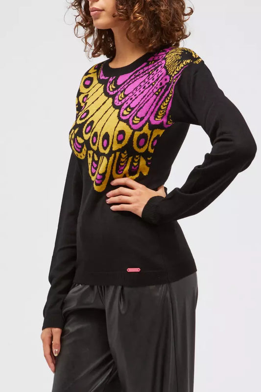 Custo Barcelona Schwarzer Wollpullover für Damen