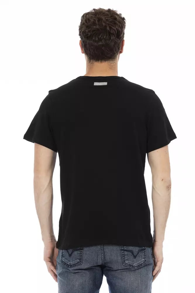 Bikkembergs Herren-T-Shirt aus schwarzer Baumwolle
