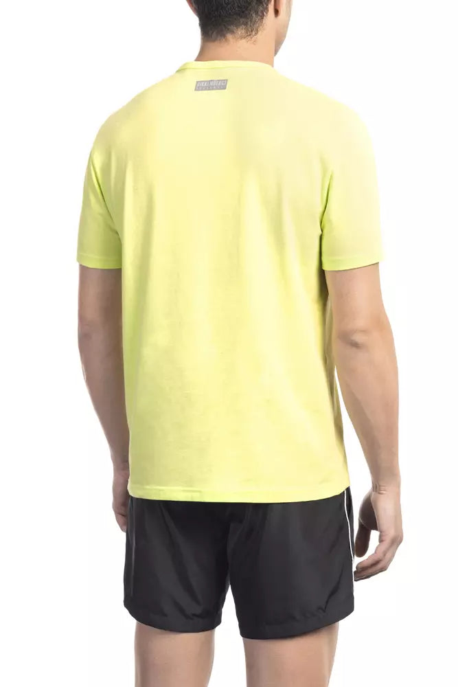 Bikkembergs Gelbes Baumwoll-T-Shirt für Herren