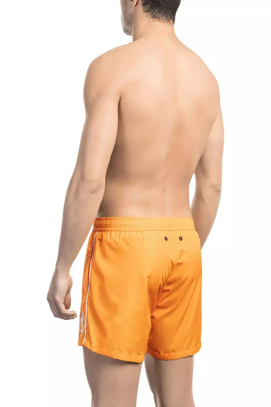 Bikkembergs Orange Polyester Herren Badeshorts
