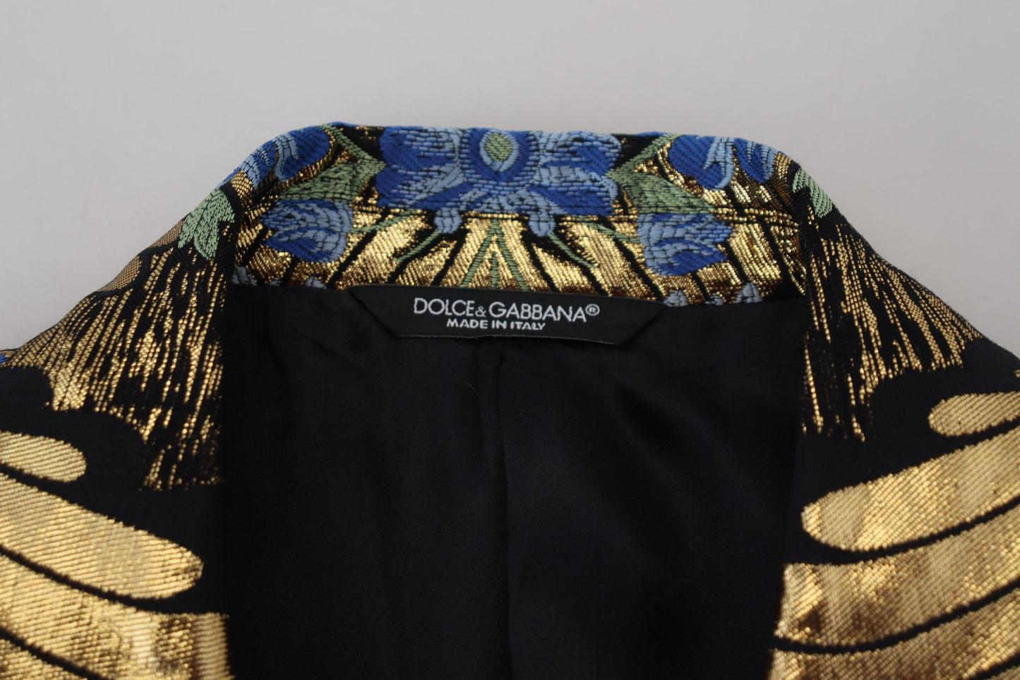Dolce & Gabbana – Zweireihiger Blazer aus goldenem Lurex