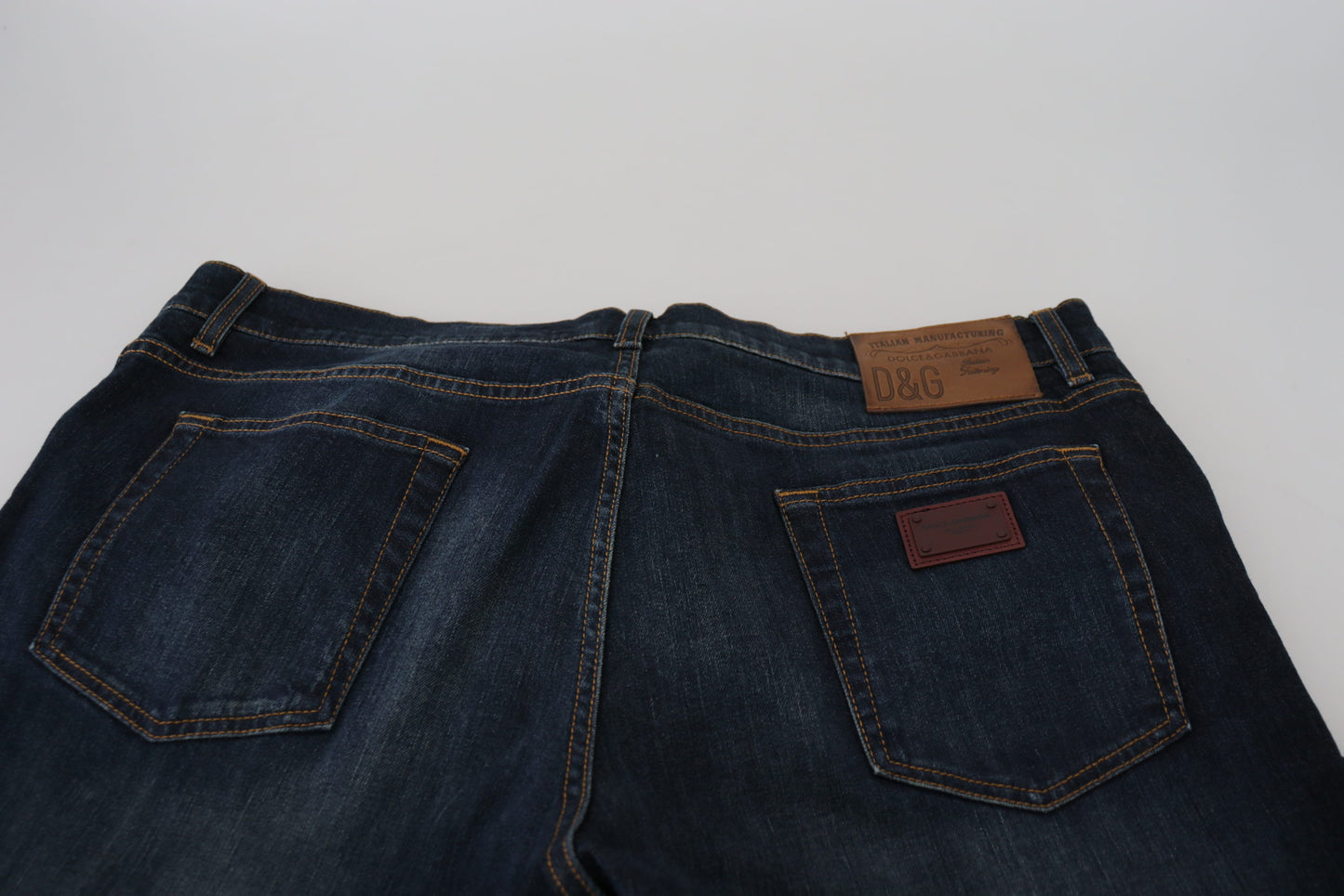 Dolce & Gabbana Blaue, gerade geschnittene Freizeitjeans aus Baumwolle