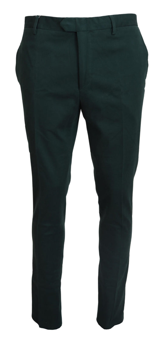 BENCIVENGA Dunkelgrüne Skinny-Hose aus Baumwolle für Herren