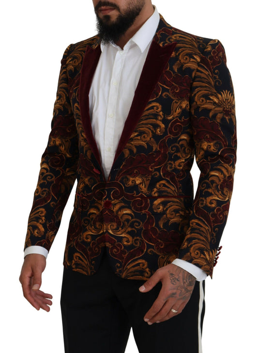 Dolce & Gabbana – Einreihiger Martini-Blazer mit mehrfarbigem Blumenmuster