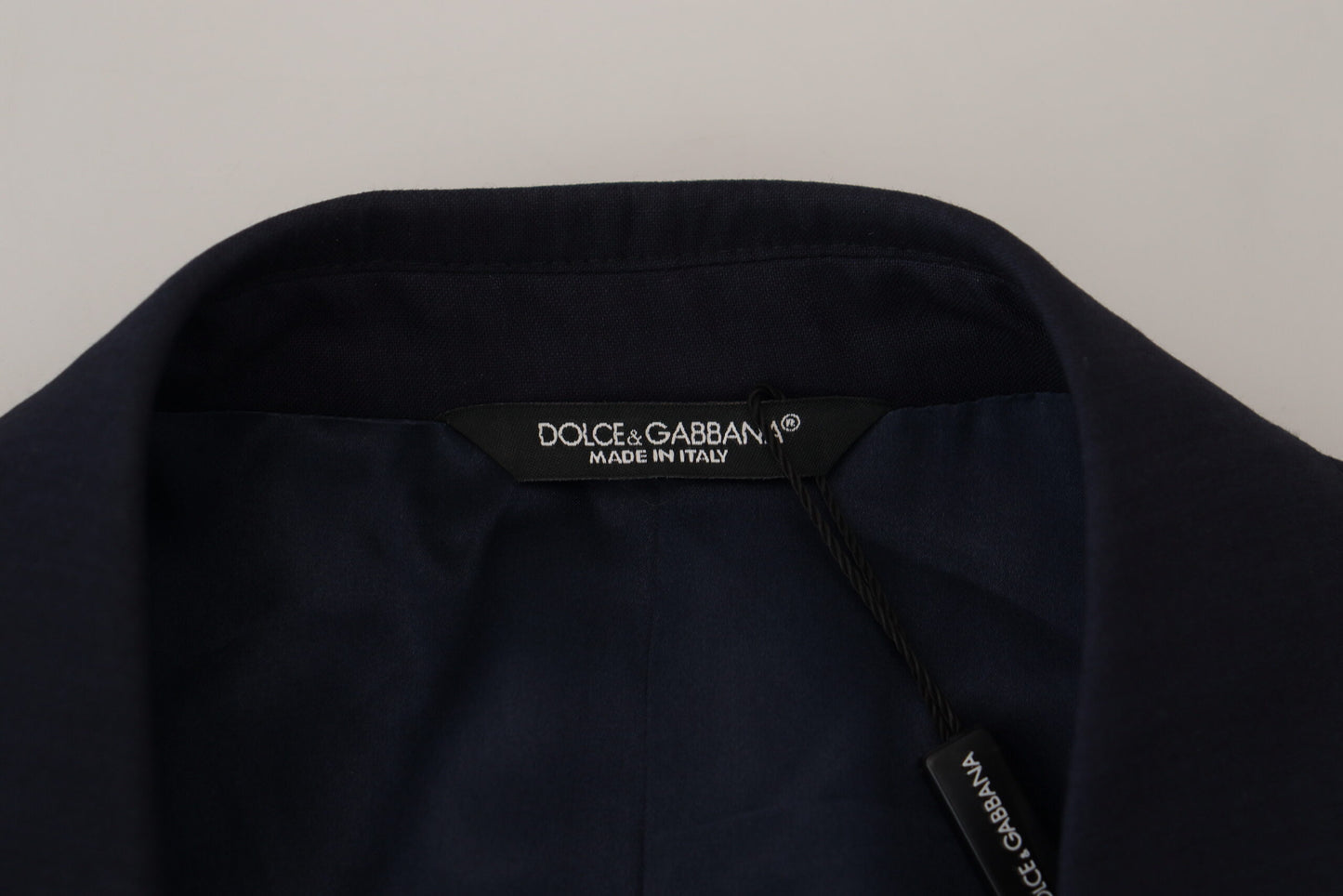 Dolce & Gabbana – Blauer, schmal geschnittener Blazer aus Wolle