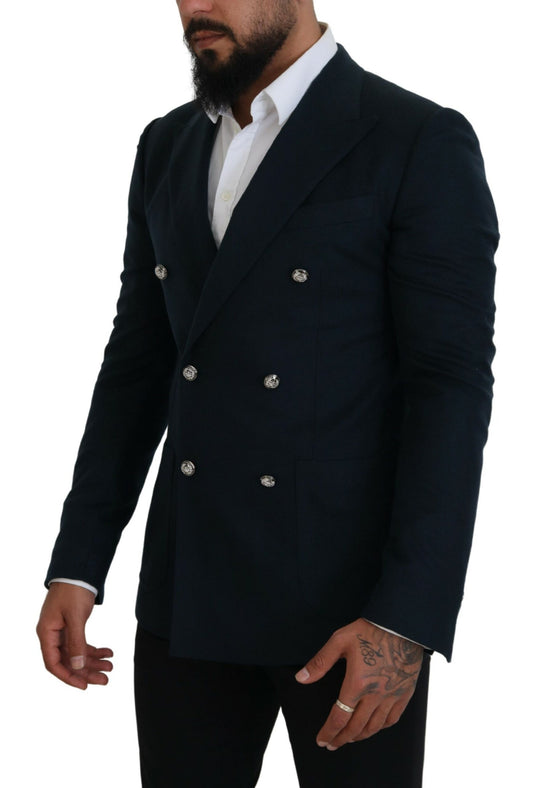 Dolce & Gabbana – Blauer, zweireihiger Blazer
