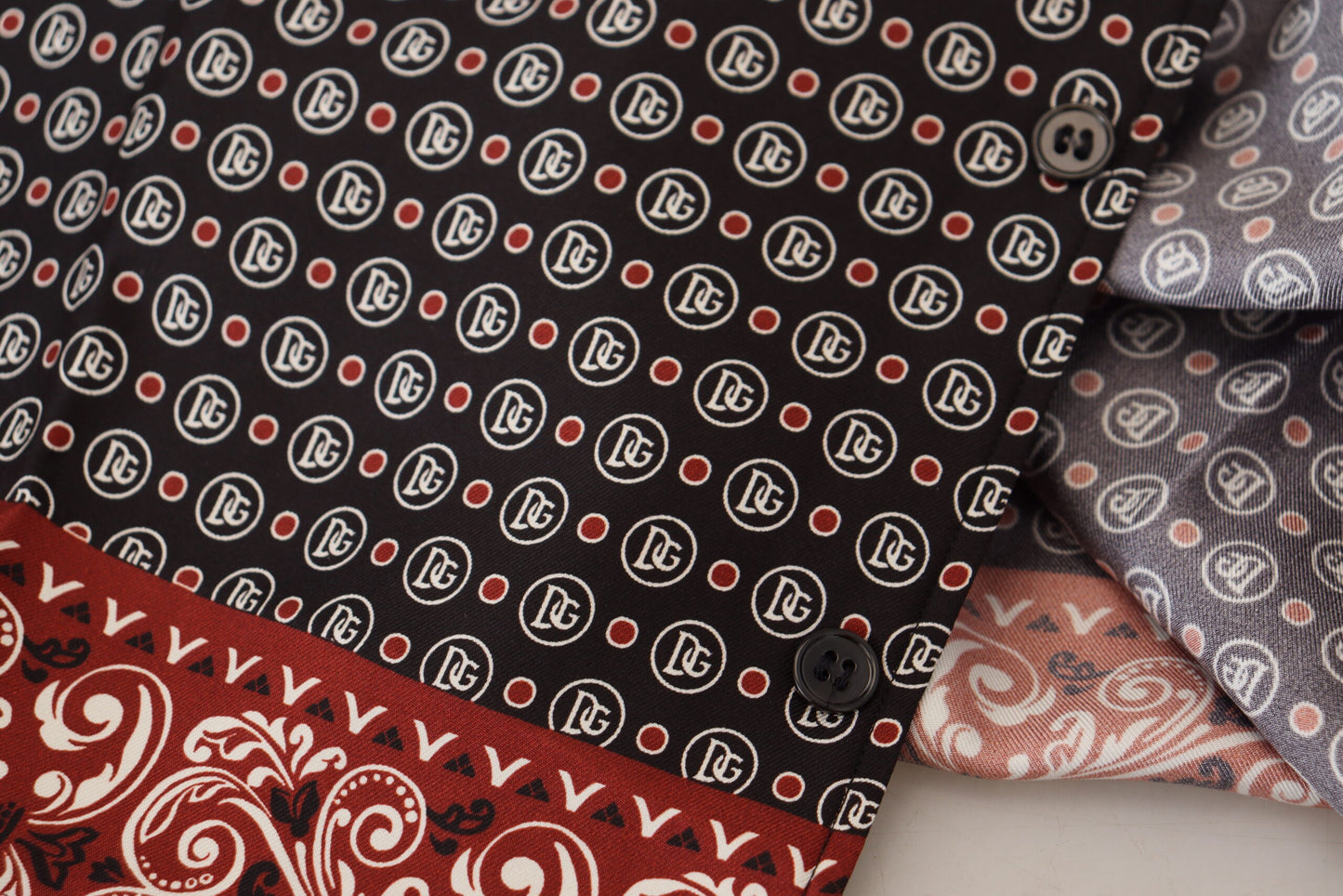 Dolce & Gabbana Mehrfarbig gemustertes Freizeithemd aus Seide